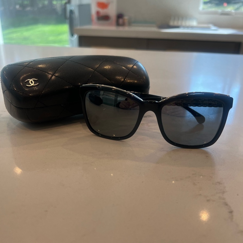 Chanel Black Sunglasses with Case